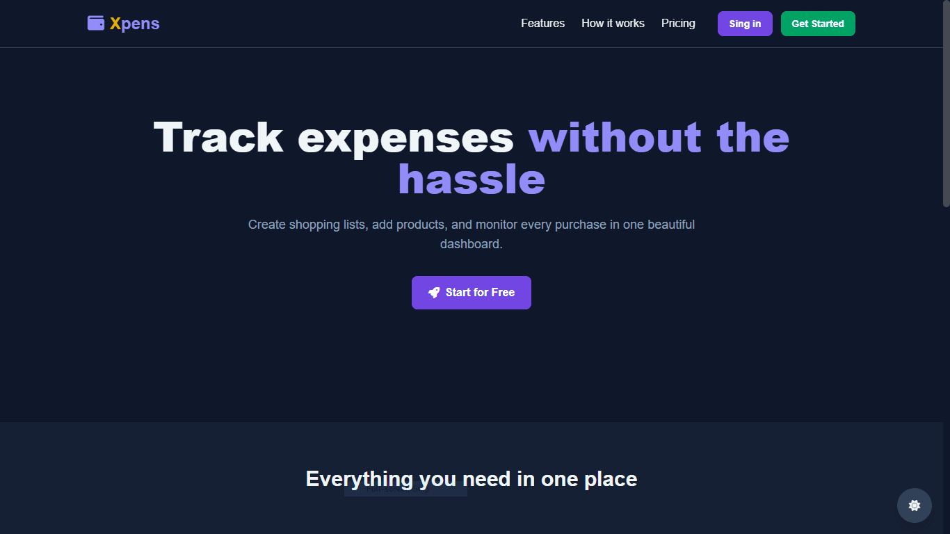 Xpens (Open-Source) preview